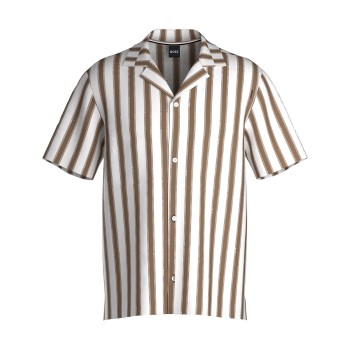 BOSS Beach Shirt Stribet viskose Medium Herre