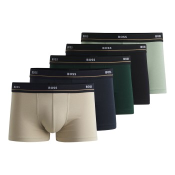 BOSS 5P Essential Trunk Sort m Beige bomuld Large Herre