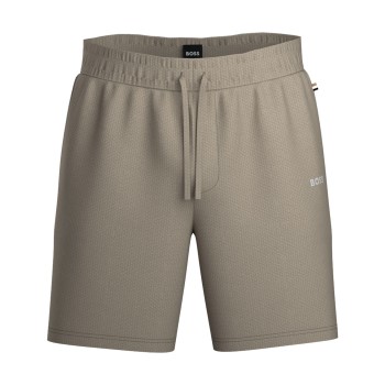 BOSS Waffle Nightwear Shorts Beige Large Herre