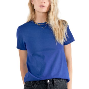 Bread & Boxers Bread and Boxers Crew Neck Regular Blå økologisk bomuld X-Small Dame