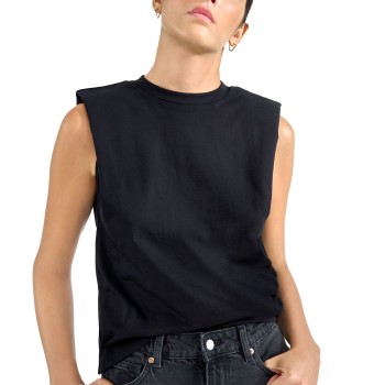 Bread & Boxers Bread and Boxers Heavy Tank Top Sort økologisk bomuld Small Dame