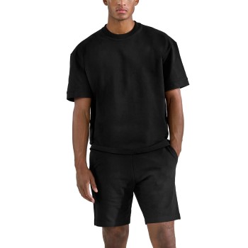 Bread & Boxers Bread and Boxers Lounge Tee Sort økologisk bomuld Small Herre