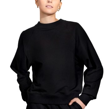 Bread & Boxers Bread and Boxers Organic Sweatshirt Sort økologisk bomuld X-Small Dame