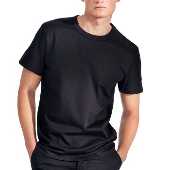 Bread & Boxers Bread and Boxers Pima Cotton Crew Neck Sort økologisk bomuld X-Large Herre