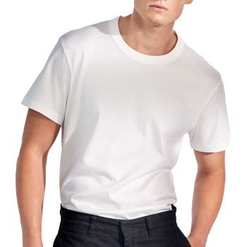 Bread & Boxers Bread and Boxers Pima Cotton Crew Neck Hvid økologisk bomuld Medium Herre
