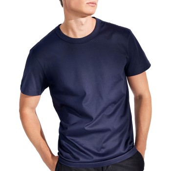 Se Bread & Boxers Bread and Boxers Pima Cotton Crew Neck Marineblå økologisk bomuld Large Herre hos Timarco