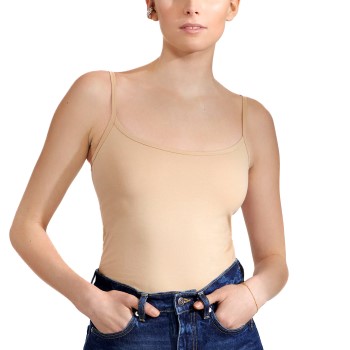 Bread & Boxers Bread and Boxers Singlet Woman Beige økologisk bomuld X-Large Dame