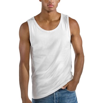 Bread & Boxers Bread and Boxers Tank Relaxed Hvid økologisk bomuld Small Herre