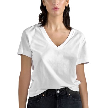 Bread & Boxers Bread and Boxers V-Neck Regular Tee Hvid økologisk bomuld Large Dame