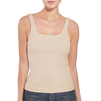 Bread & Boxers Bread and Boxers Women Tank Top With Scoop Back Beige økologisk bomuld Large Dame