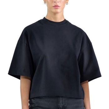 Bread & Boxers Bread and Boxers Womens Heavy Tee Sort økologisk bomuld X-Small Dame