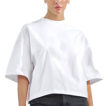 Bread & Boxers Bread and Boxers Womens Heavy Tee Hvid økologisk bomuld Large Dame