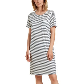 Calida Circular Sleep Nightdress Hvid/Marine tencel Medium Dame