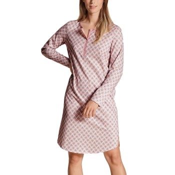 Calida Lovely Nights Nightdress Rosa Mønster  bomuld Large Dame
