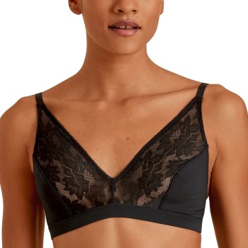 Calida Bh Natural Skin Lace Bra Sort Small Dame