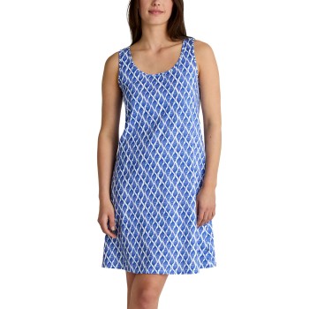 Calida Shell Nights Nightdress Blå/Hvid bomuld Large Dame