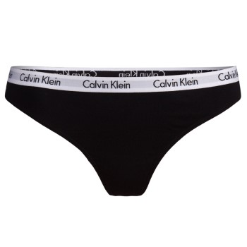 Calvin Klein Trusser Carousel Thong Sort bomuld Medium Dame