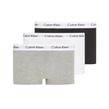 Calvin Klein 3P Cotton Stretch Low Rise Trunks Hvid/Grå bomuld Small Herre