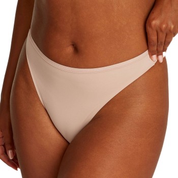 Calvin Klein Trusser Perfectly Fit Basic Thong Beige Large Dame