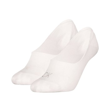 Calvin Klein Legwear Calvin Klein Strømper 2P Shiny Logo Mid Cut Footie Socks Hvid Str 35/38 Dame