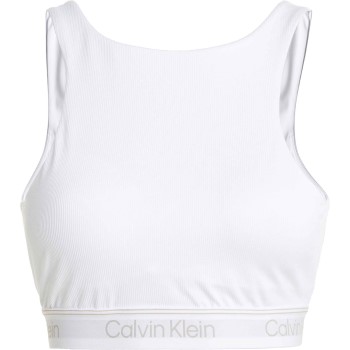 Calvin Klein BH Sport Cutout Medium Impact Sports Bra Hvid polyester Medium Dame
