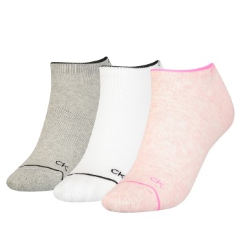 Se Calvin Klein Legwear Calvin Klein Strømper 3P Women Athleisure Sneaker Socks Rosa/Grå One Size Dame ved Timarco