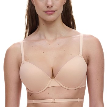 Chantelle BH EasyFeel Open Back T-shirt Bra Beige Small Dame