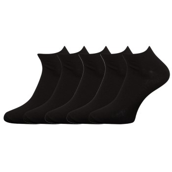 Claudio Strømper 5P Sneaker Socks Sort Str 40/47 Herre