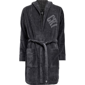 CR7 Cristiano Ronaldo Cotton Bathrobe Grå bomuld Large Herre