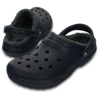 Se Crocs Classic Lined Clog Marineblå US M6/W8 (EU 38-39) ved Timarco