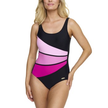 Damella Laura Chlorine Resistant Swimsuit Sort/Rosa 42 Dame