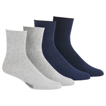 Damella Strømper 2P Seamless Socks Marineblå/Grå Str 35/38 Dame