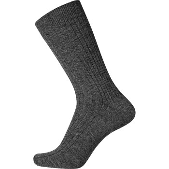 Egtved Strømper Wool Broadrib Sock Mørkgrå  uld Str 40/43