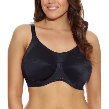 Elomi BH Energise Sports Bra Sort nylon O 85 Dame