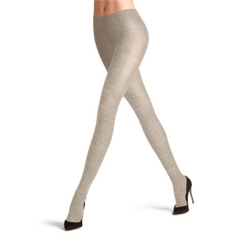 Falke Strømpebukser Family Women Tights Lysegrå bomuld Medium Dame