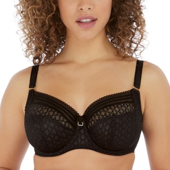 Freya BH Viva Underwire Side Support Lace Bra Sort polyamid K 75 Dame
