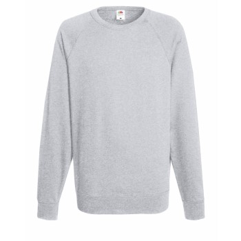 Fruit of the Loom Light Raglan Sweat Gråmelerad Medium Herre