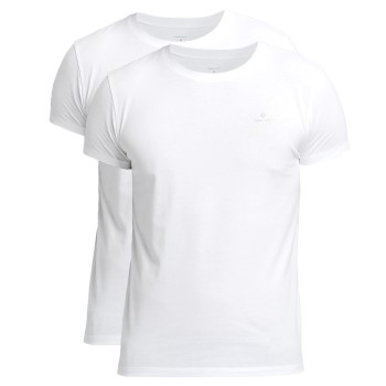 Gant 2P Basic Crew Neck T-Shirt Hvid bomuld X-Large Herre