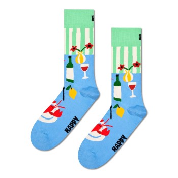 Happy socks Strømper Dinner Sock Lyseblå bomuld Str 36/40