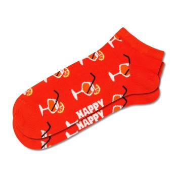 Happy socks Strømper Orange Spritz Low Sock Orange mønster bomuld Str 41/46