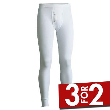 JBS Lange Underbukser Original 30005 Longjohns Hvid bomuld X-Large Herre