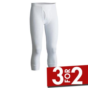 JBS Lange Underbukser Original 30011 Knee Longjohns Hvid bomuld Large Herre