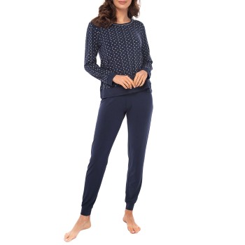 Lady Avenue Bamboo Long Sleeve Pyjamas Marine mønster Bambus Large Dame