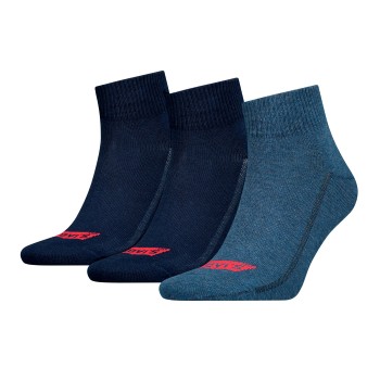 Levis Strømper 3P Mid Cut Batwing Logo Recycled Cotton Jeansblå Str 39/42 Herre