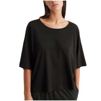 Marc O'Polo Marc O Polo Lounge Cropped Top Sort bomuld Small Dame