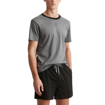 Marc O'Polo Marc O Polo Men Short Pyjama Set Sort/Grå bomuld Large Herre