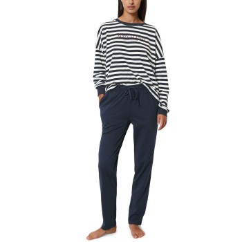 Marc O'Polo Marc O Polo Women Pyjama Set Hvid/Marine bomuld X-Small Dame