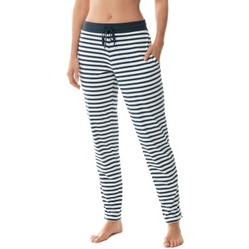 Mey Cyra Long Pants Hvid/Marine X-Small Dame