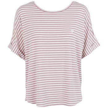 Missya Softness Stripe SS T-shirt Lilla modal Medium Dame