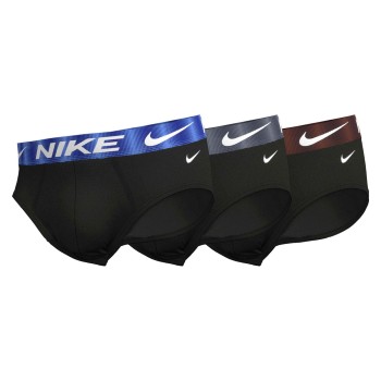 Nike 9P Dri-Fit Essential Micro Hip Brief Sort/Vinrød bomuld XX-Large Herre